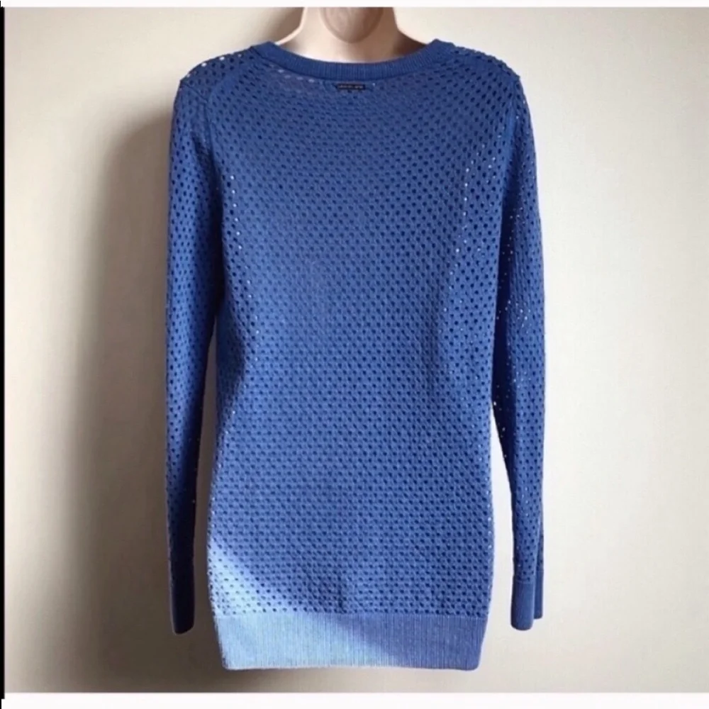 Michael Kors high low open knit swea…